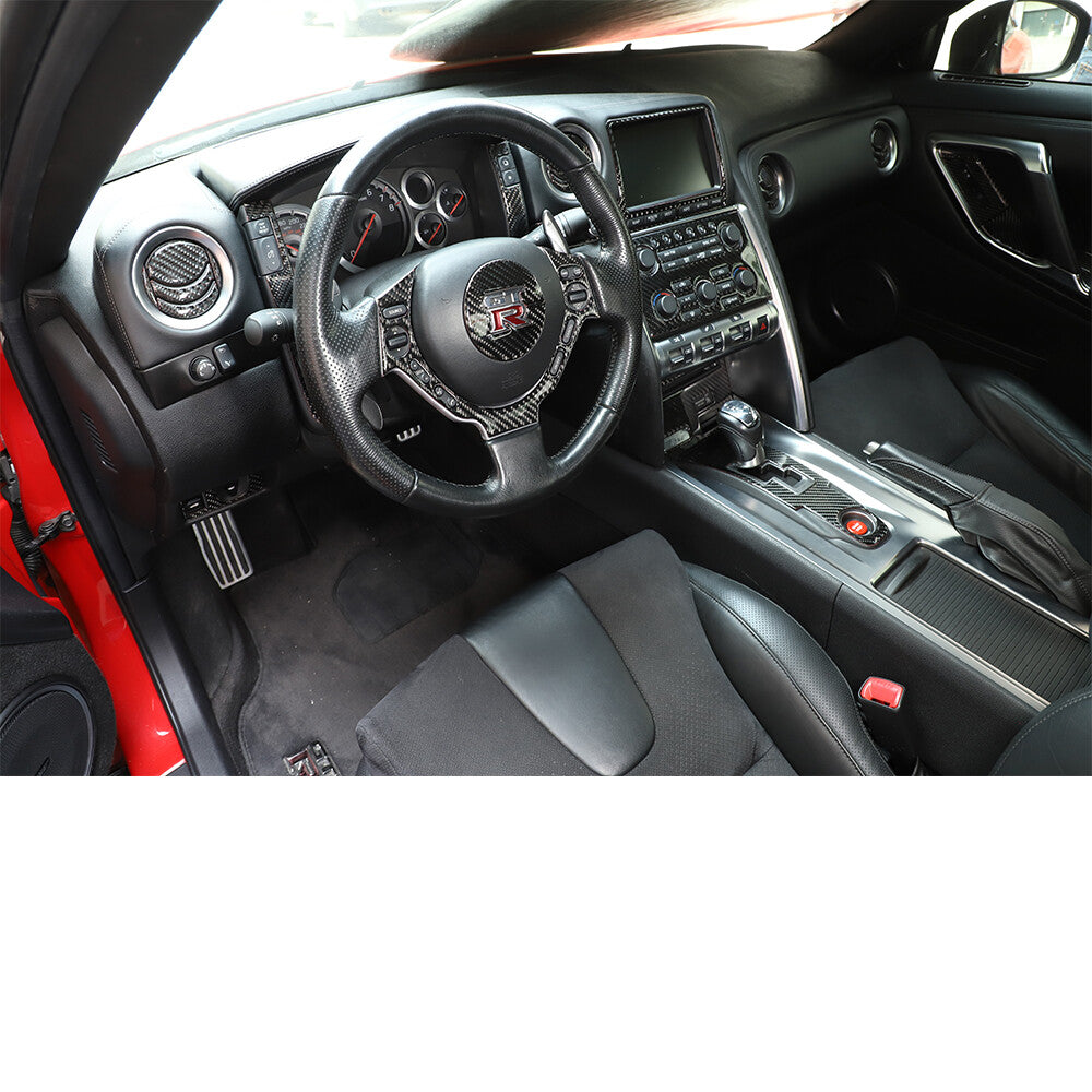 Carbon Interior Cover Trim Car Modified Decoration Sets For Nissan GTR R35 08-16 2