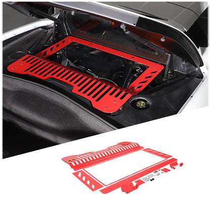 Red Alloy Engine Bay Panel Cover Trim Fit For Corvette C8 2020-26 3