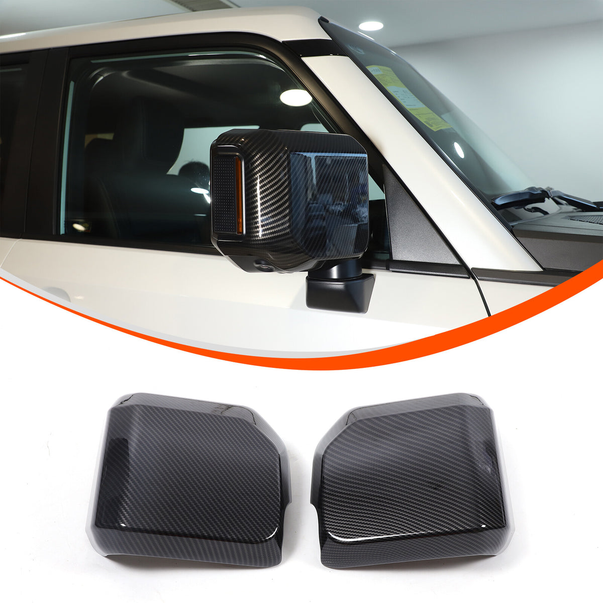 ABS Carbon Fiber Review Mirror Cover Trim For Lexus GX GX550 2024-2025 US 17