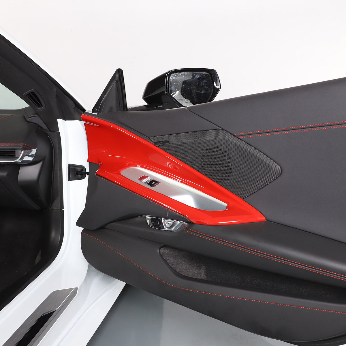 Red Full Interior Set Dash Panel Decor Cover Trim Kit For Corvette C8 2020-25 - Variants 1-5 45