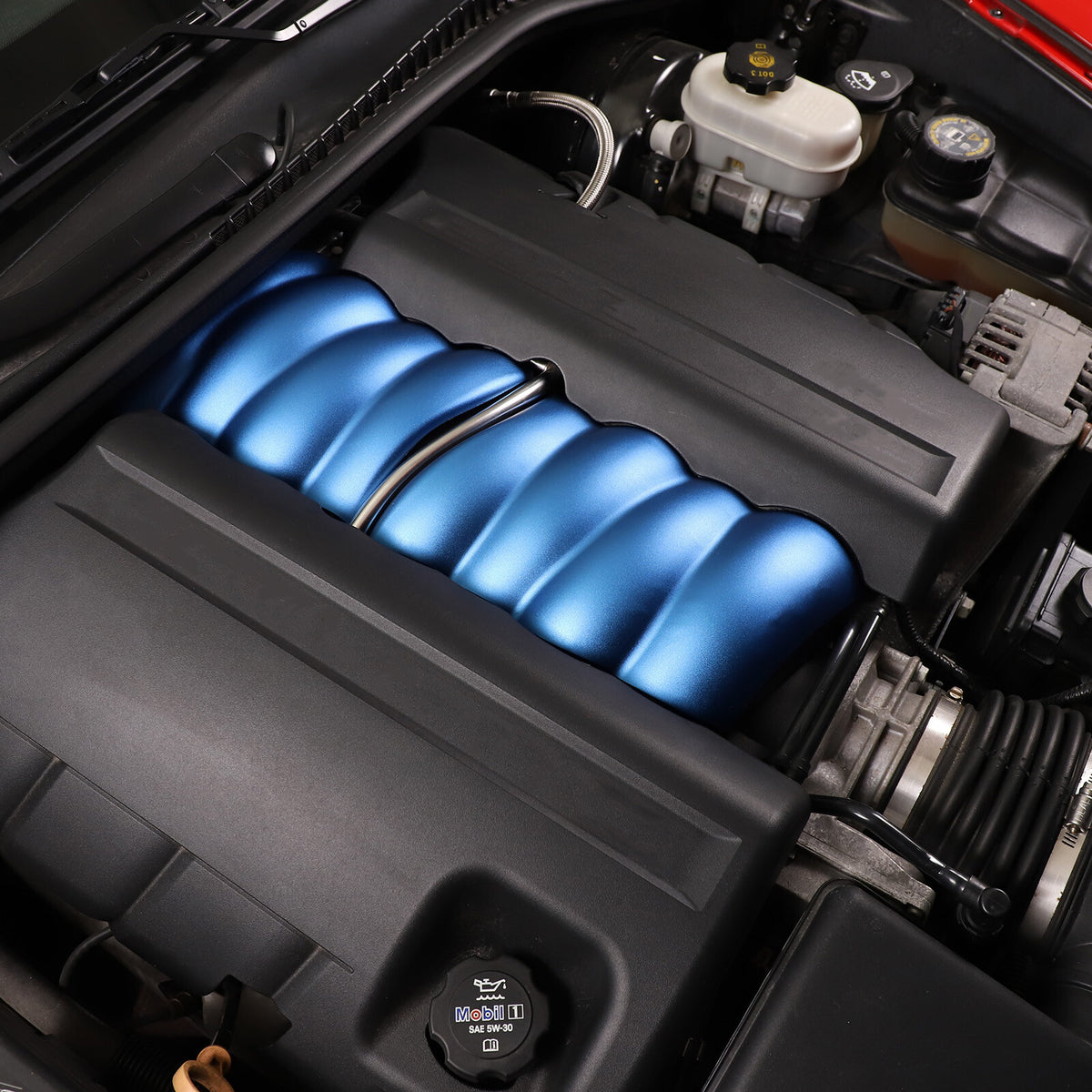 Blue Aluminum Alloy Intake Manifold Cover Engine Part For Corvette C6 2005-2013 14