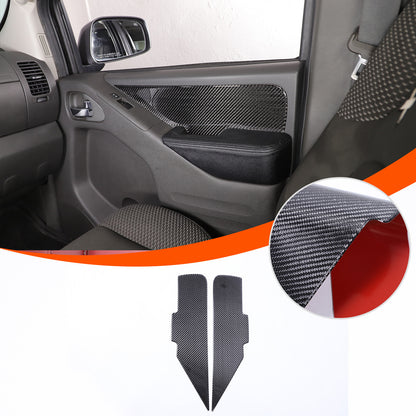 Carbon Fiber Door Armrest Side Panel Trim Sticker For Nissan Frontier 2005-2021 1