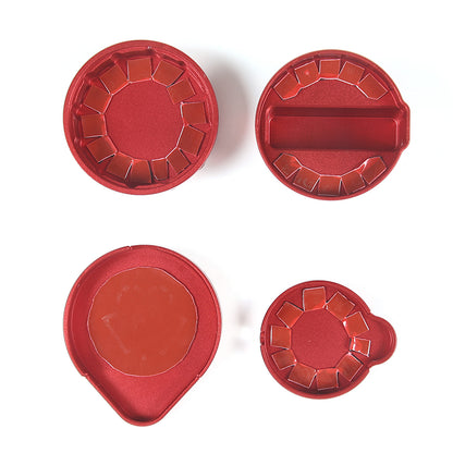 5PCS Red Alloy Engine Cabin Fluid Switch Trim Cover For Subaru WRX 2022-2023 13