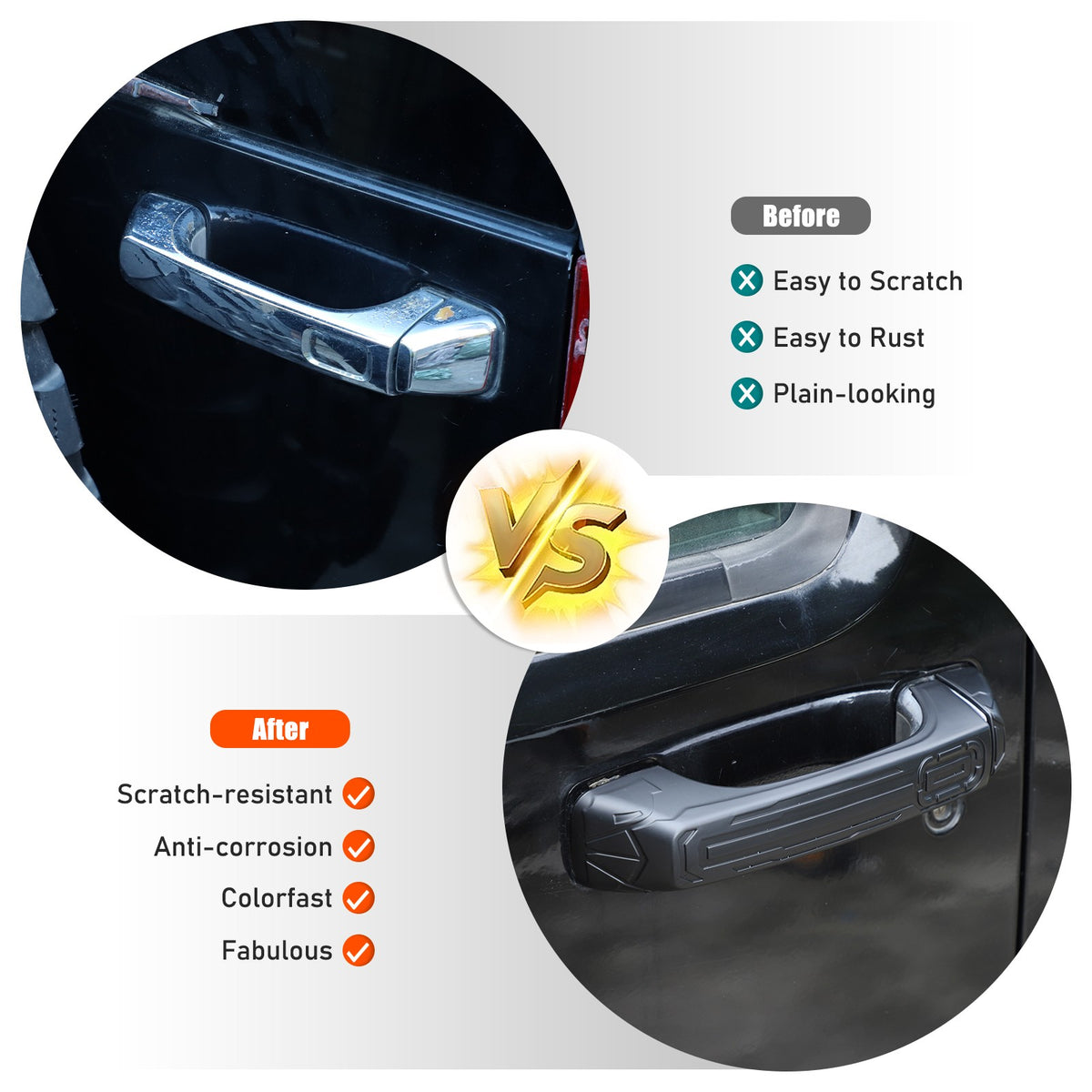 Mecha Matte Black ABS Door + Tailgate Handle Cover Trim For Hummer H3 2005-2009 22
