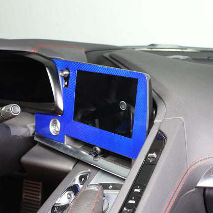 Blue Real Carbon Fiber Full Interior Set Decor Trim Kit for Corvette C8 20-25 - Variants 11-15 51