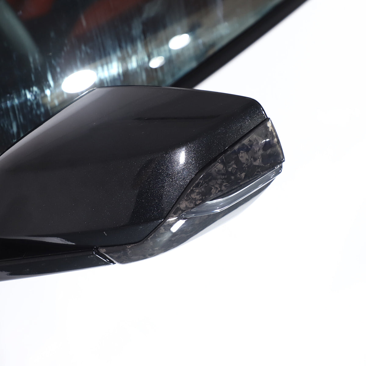Forged Real Carbon Fiber Side Mirror Base Lower Cover Trim For Corvette C8 20-26 8