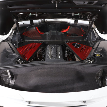 Red Alloy Car Engine Bay Trim Interior Cover For Corvette C8 Z06 Z51 2020-2026 15