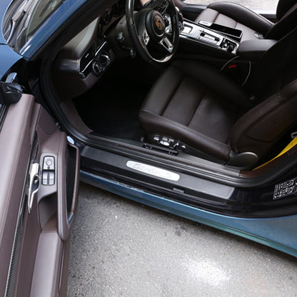 Matte Real Carbon Fiber Inner Door Sill Trim For Porsche 718 982 911 991 2016-19 15