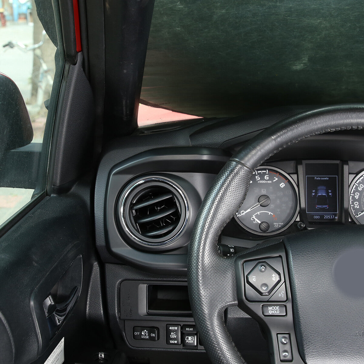 Matte Black Dashboard Decoration U Shape Trim For Toyota Tacoma 2016-2023 US 12