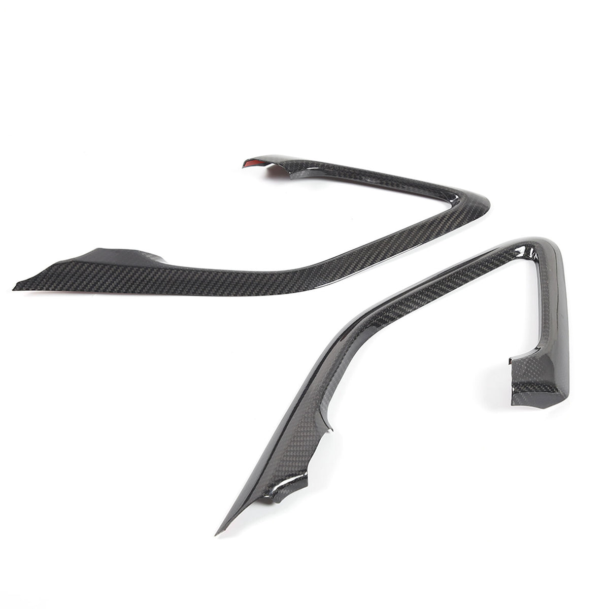 Real Carbon Fiber Interior Door Handle Frame Cover Trim For Nissan R35 GT-R GTR 19
