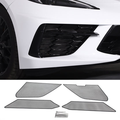 Front Grill Guard Side Vent Intake Mesh Grille Insert For Corvette C8 2020-26 2