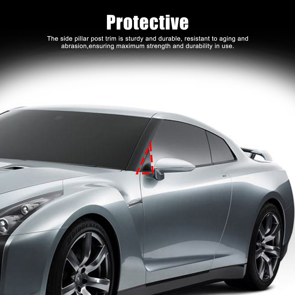 Matte Real Carbon Fiber Front A-Pillar Triangle Trim For Nissan GTR R35 2008-16 14