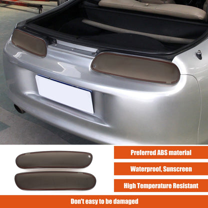 Smoked ABS Tail Light Smoke Housing Cover Trim for Toyota Supra 1993-2002 8