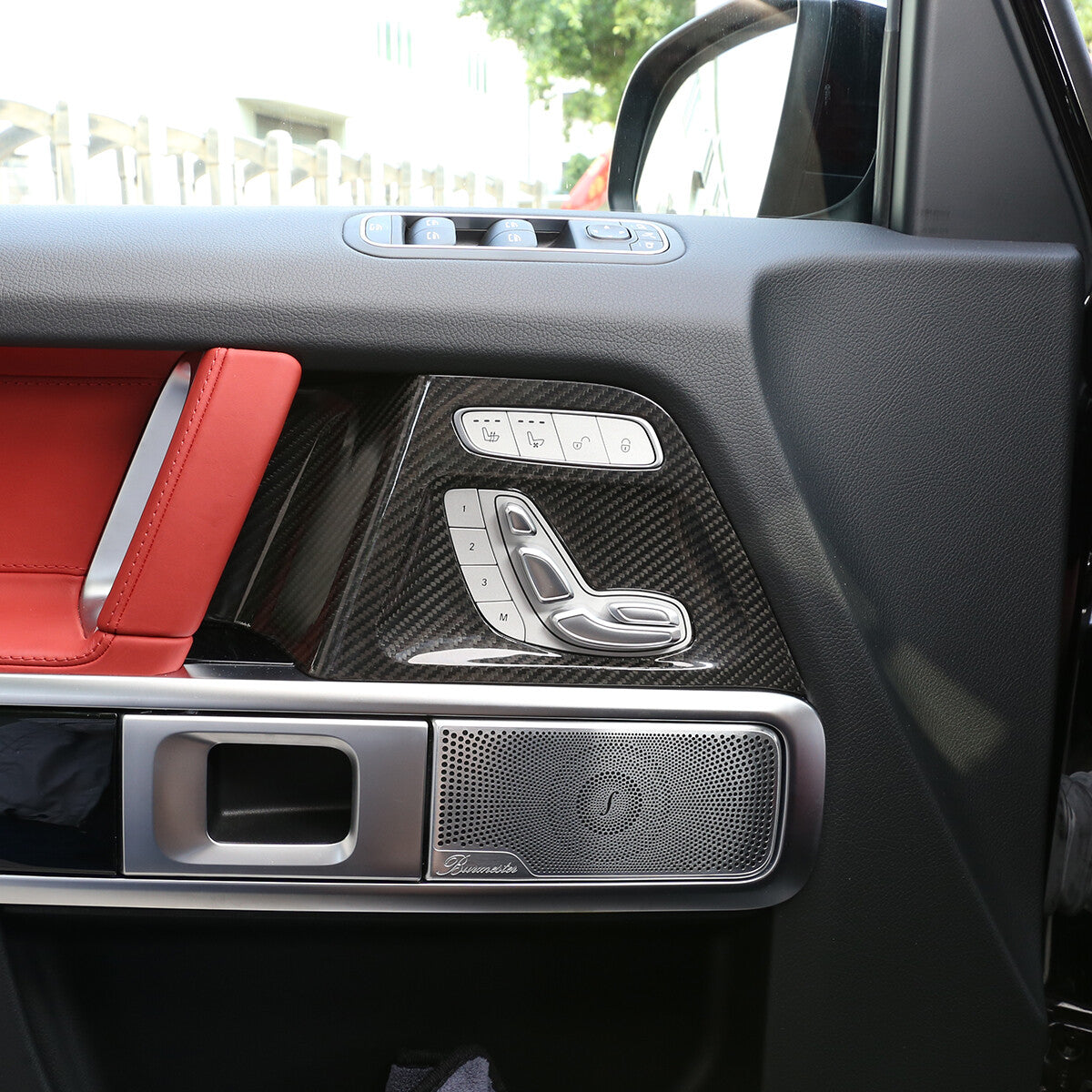 Carbon Fiber Seat Adjustment Switch Cover trim For Benz G Class W463 2019-2020 4