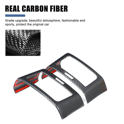 Real Carbon Fiber Center Side Air Vent Trim For LR Range Rover Sport L494 14-17 6