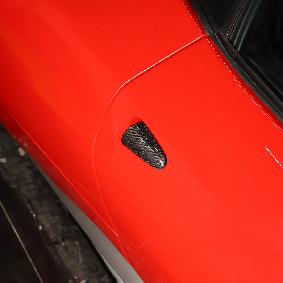 Real Carbon Fiber Exterior Handle Cover Trim Decor For Ferrari 458 2011-2016 5