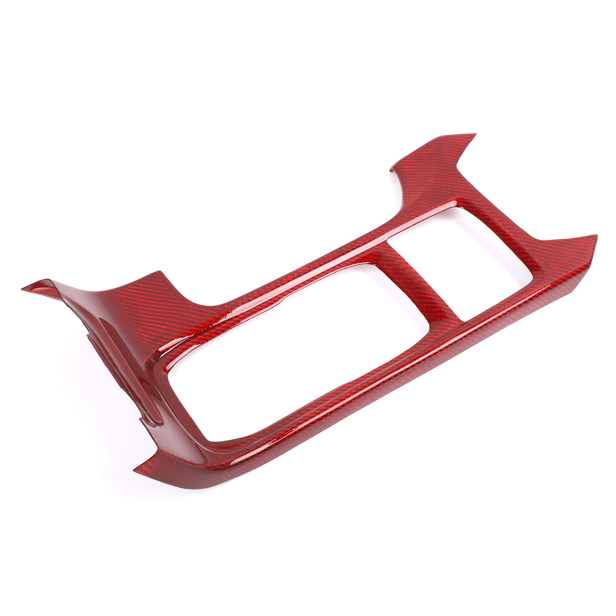 Red Real Carbon Fiber Center Console Cup Holder Trim For Subaru WRX VB 2022+ MT 13