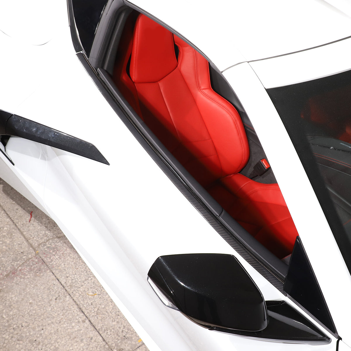 Real Carbon Fiber Full Exterior Set Decor Cover Trim Kit For Corvette C8 2020-26 117