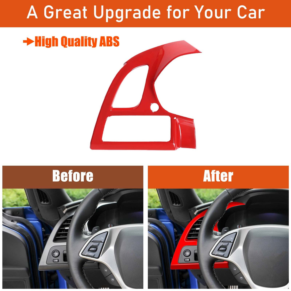 Sport Red ABS Center Console Air Vent Trim Kit For Corvette C7 2014-2019 US 20