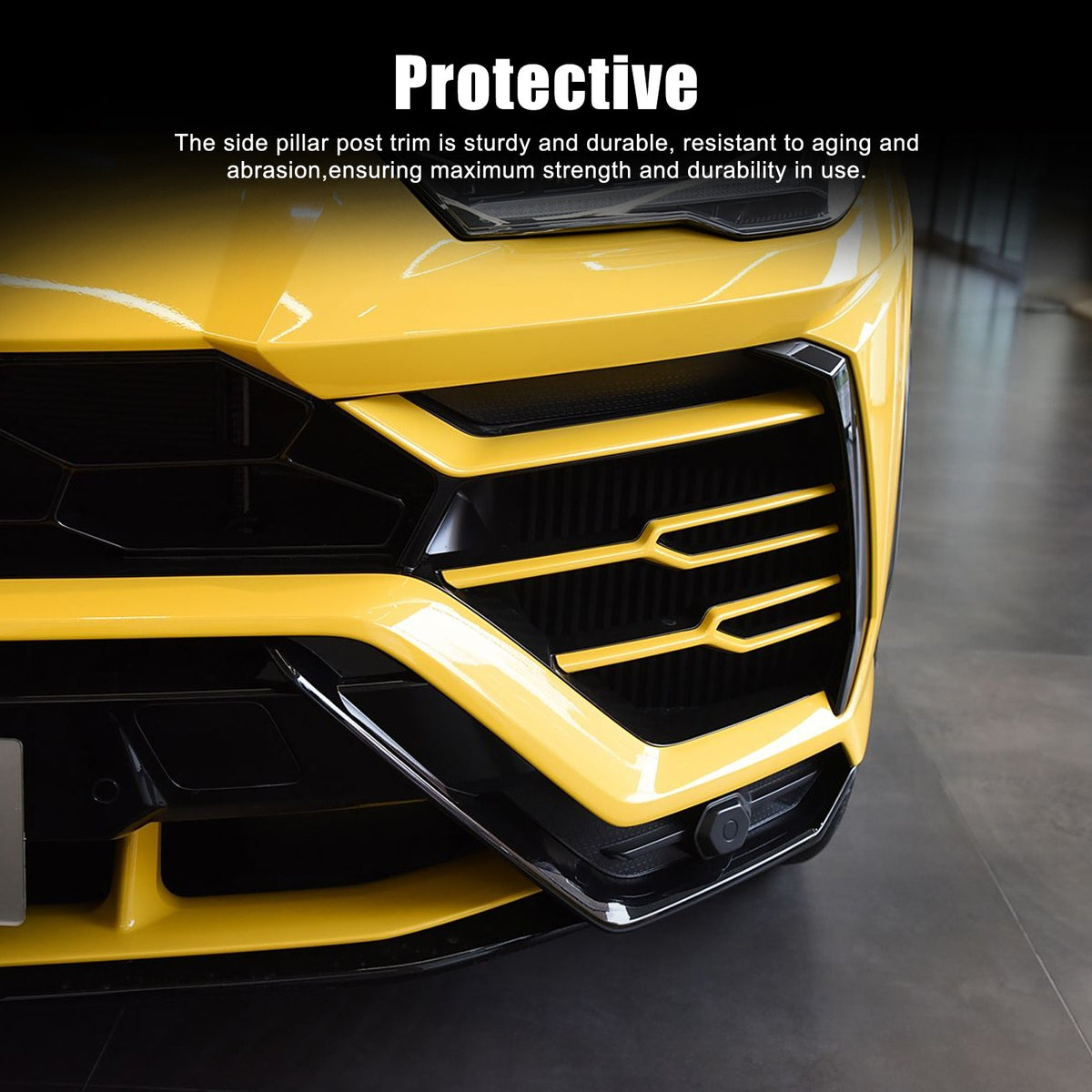 Red Real Carbon Fiber Front Grille Strip Trim For Lamborghini Urus 2018-2021 15