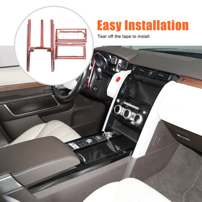 3pcs Wood Grain Center Console Trim Kit For Land Rover Discovery 5 L462 2017-20 20