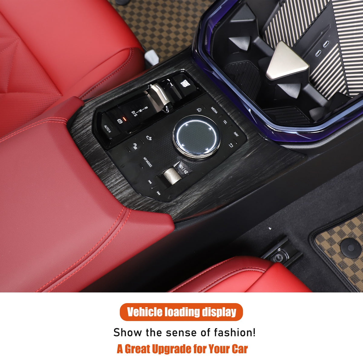 ABS Black Wood Grain Center Console Gear Shift Trim Cover For BMW X3 G45 2025+ 2