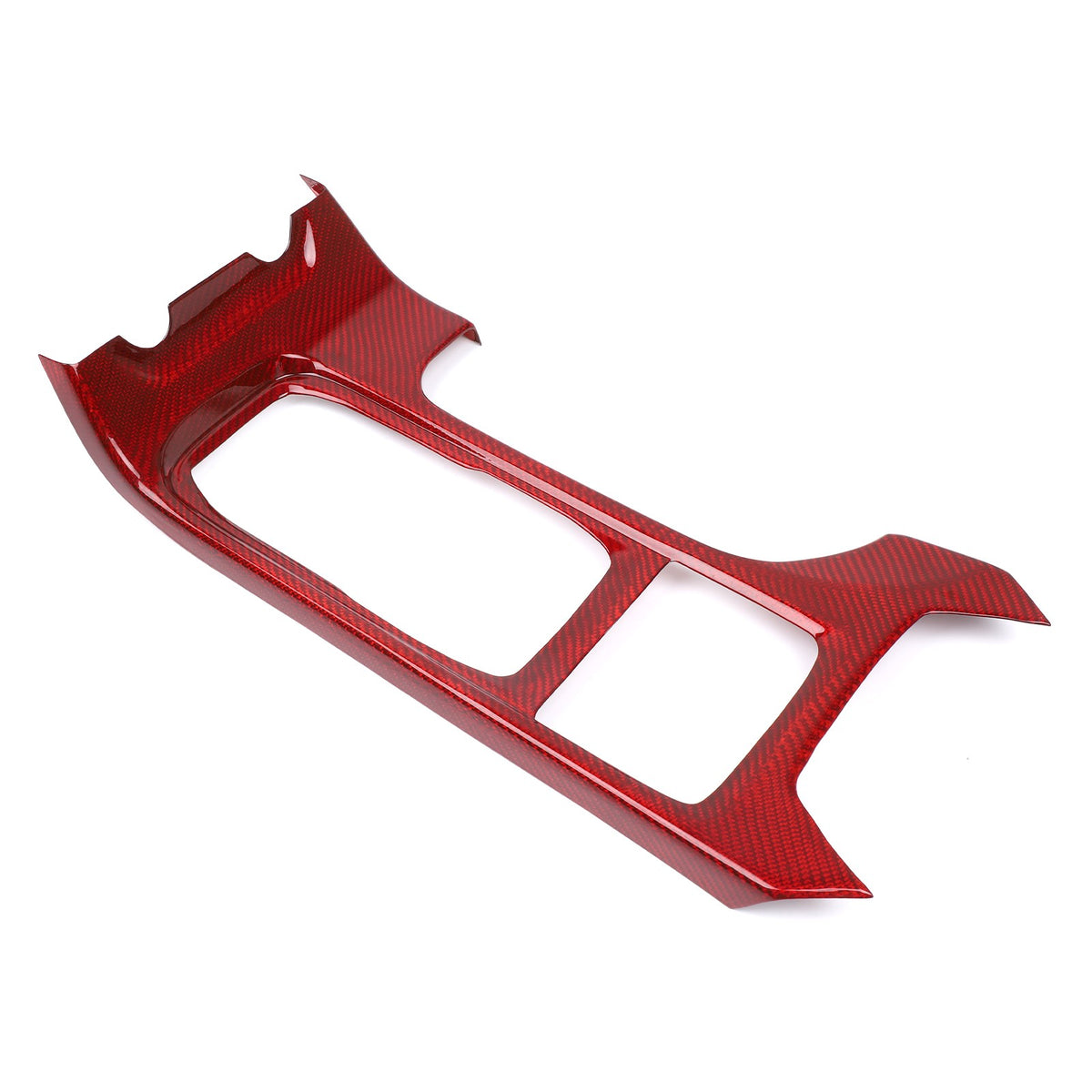 Red Real Carbon Fiber Center Console Cup Holder Trim For Subaru WRX VB 2022+ 14