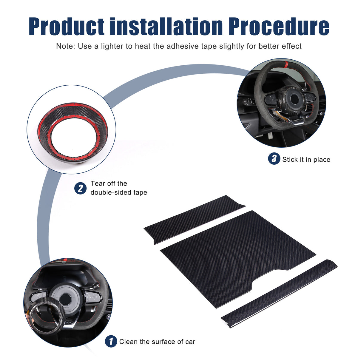 Real Carbon Fiber Steering Wheel Center Surround Cover For Lotus EMIRA 22-25 US 20
