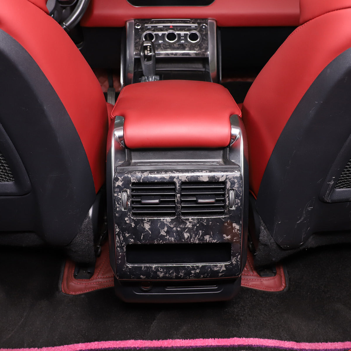 Forged Carbon Armrest Rear Air Vent Outlet Cover For Range Rover Sport 14-17 12
