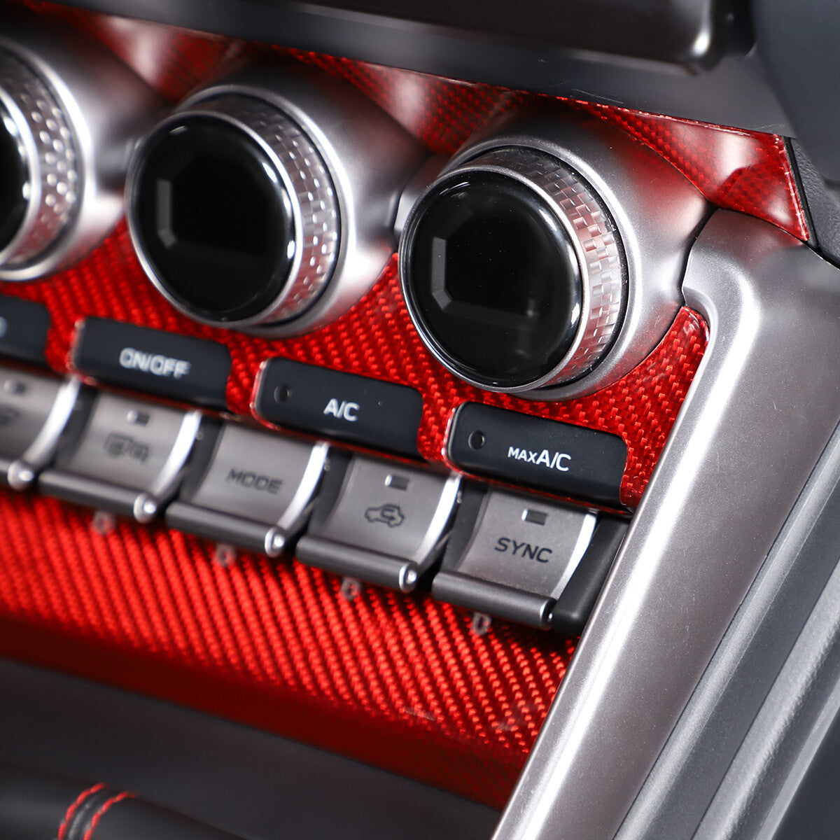 Red Real Carbon Fiber Interior Center Console Trim Set Kit For Subaru BRZ 22+ 125