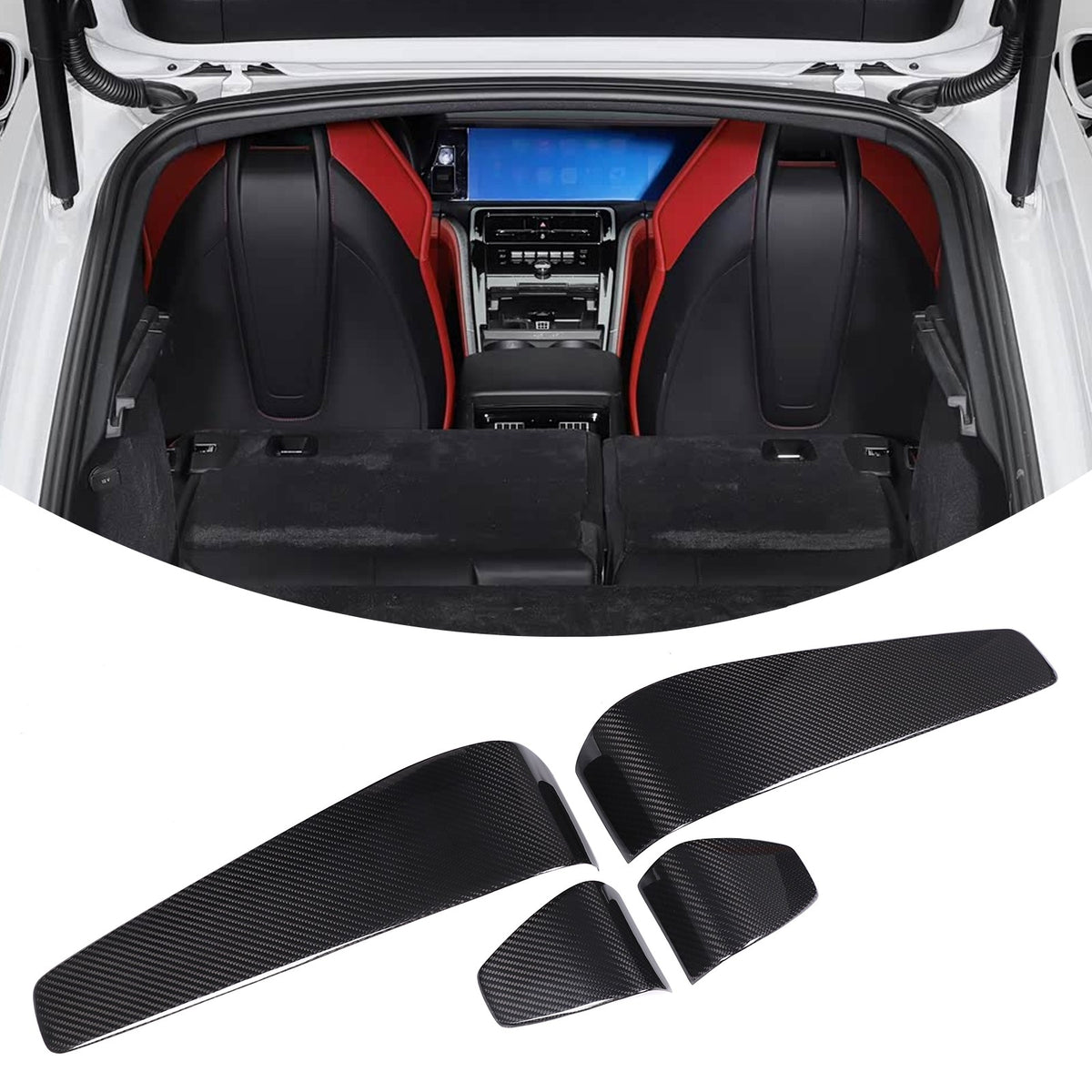 Real Carbon Fiber Seat Back Cover Trim For Porsche Panamera 972 2024+ 5