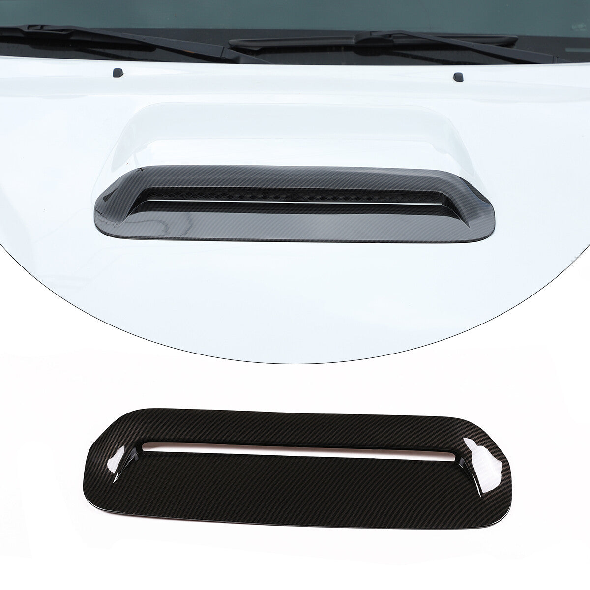 Carbon fiber engine hood air outlet vent cover trim for Toyota Tacoma 13-15 12