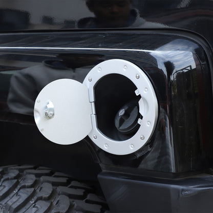 Silver Gas Cap Cover Fuel Filler Door Locking Anti-theft For Hummer H3 05-09 US 14