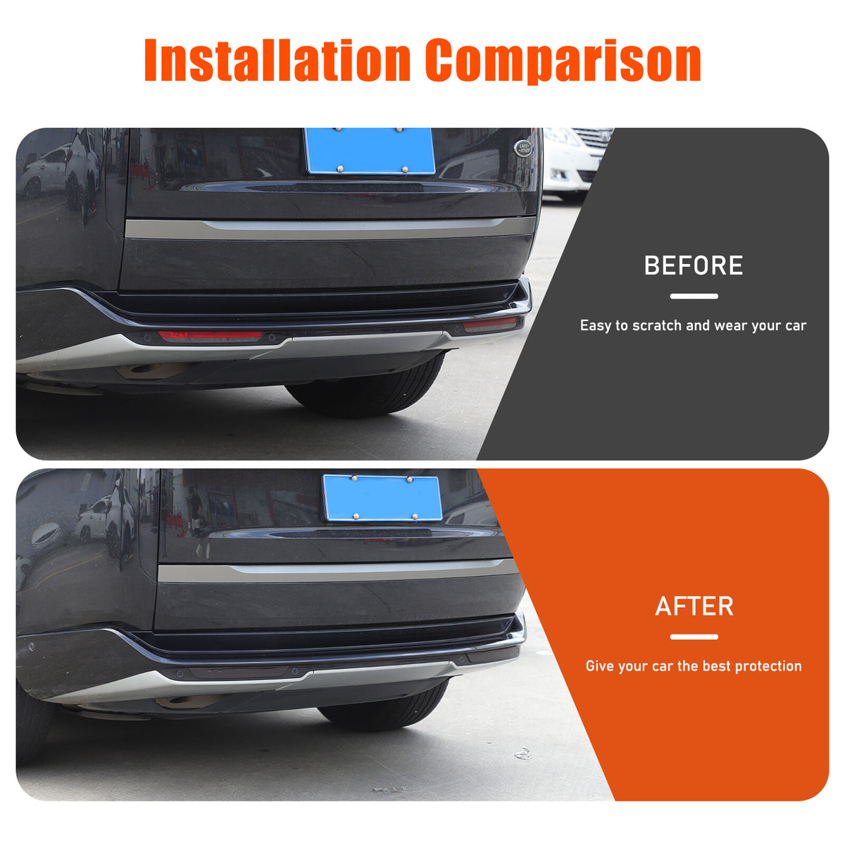 Smoked Rear Fog Tail Light Lamp Cover Trim For Range Rover Vogue L460 2023+ 19