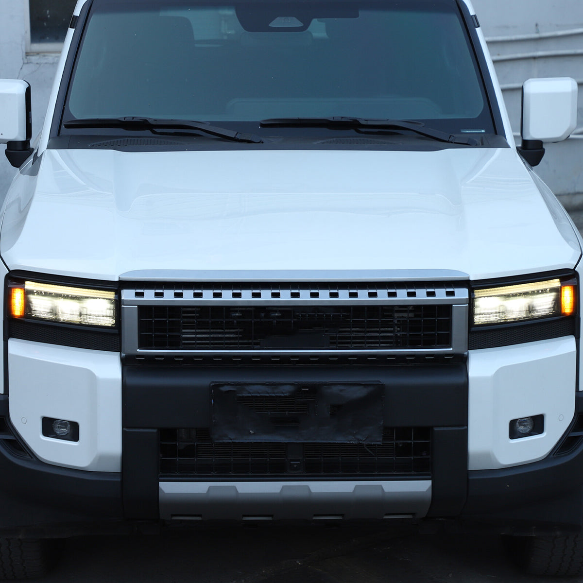 Black Smoked Front Headlight Len Cover For Toyota Land Cruiser LC250 24+ 20