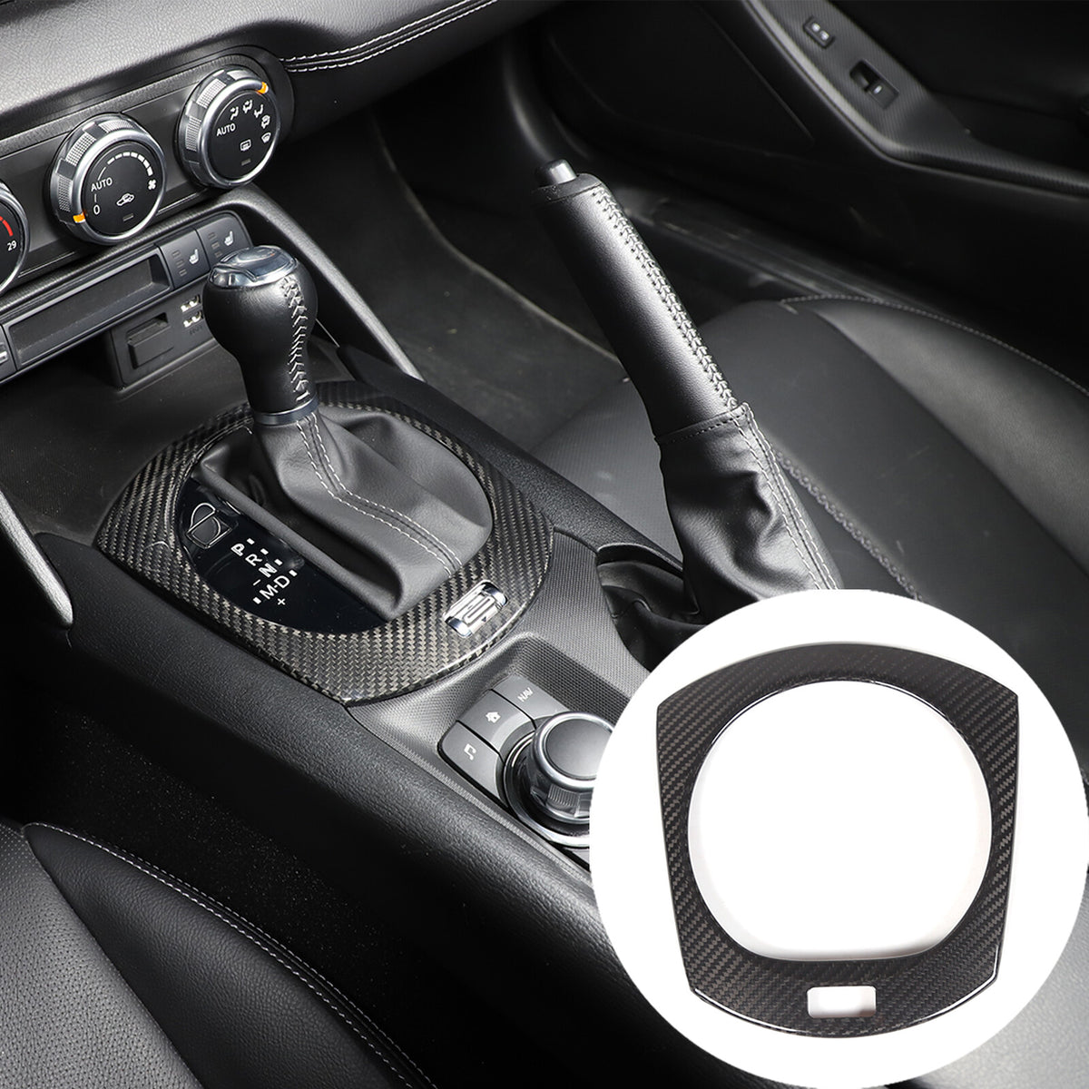 Real Dry Carbon Fiber Interior Center Console Trim Set For Mazda MX-5 Miata 16+ - Styles 6-10 3