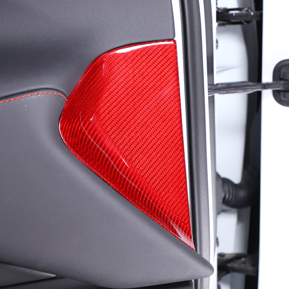 Red Real Carbon Fiber Full Interior Set Decor Trim Kit for Corvette C8 20-25 - Styles 41-45 30