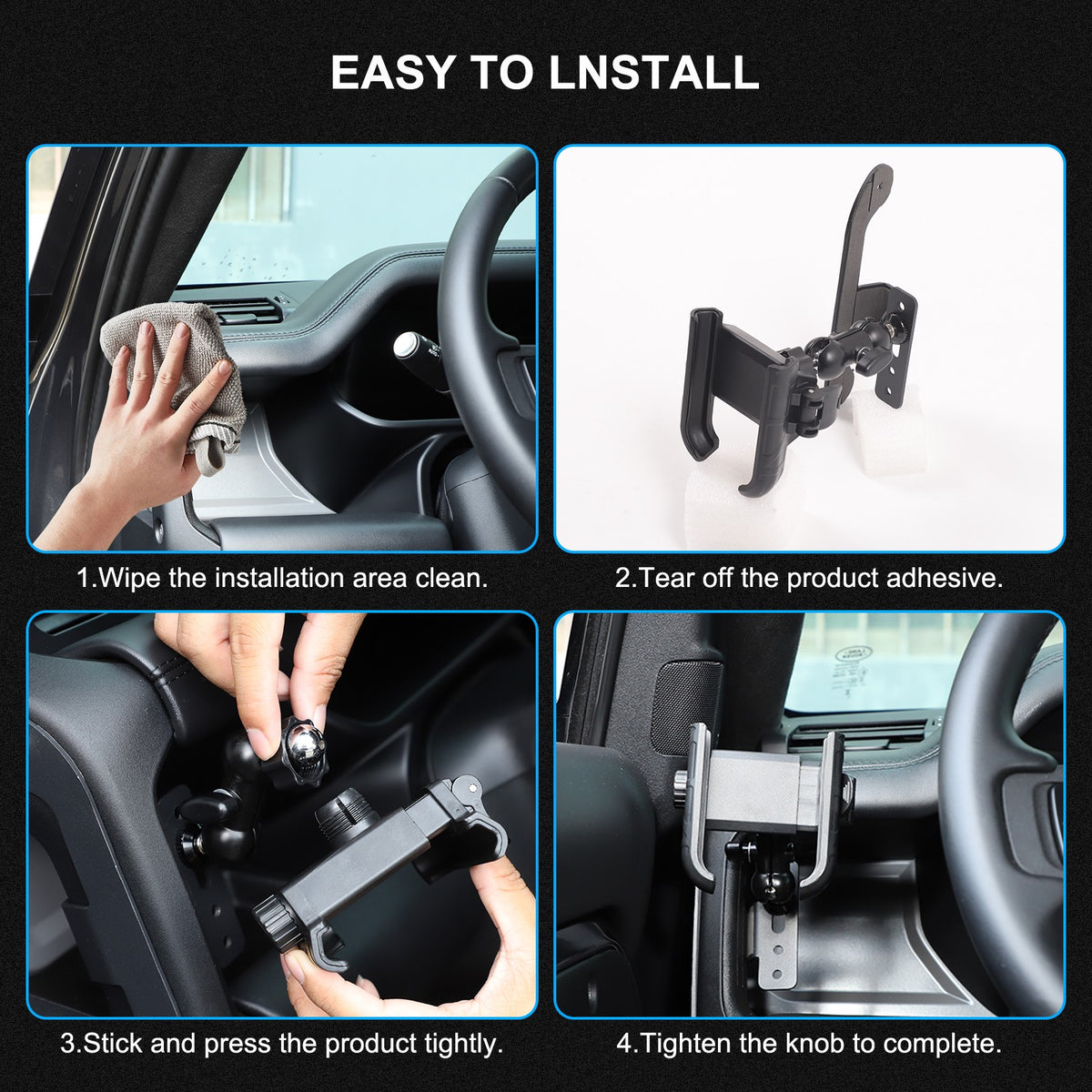 Driver Side Dashboard Phone Holder Bracket For Land Rover Defender L663 2022 6