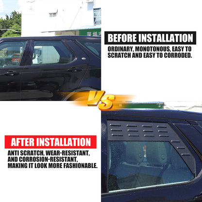 Rear Door Window Louver Air Vent Panel Trim Cover For Land Rover Discovery 5 17+ 9
