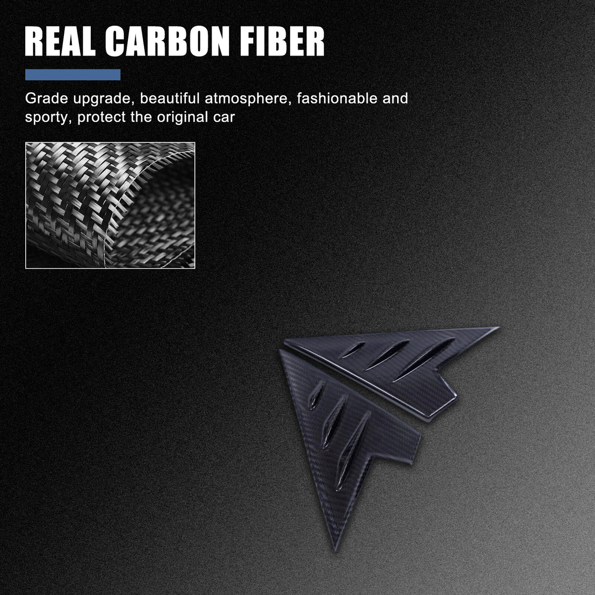 Real Carbon Fiber Front A-pillar Triangular Panel Trim For Alfa Romeo Tonale 5