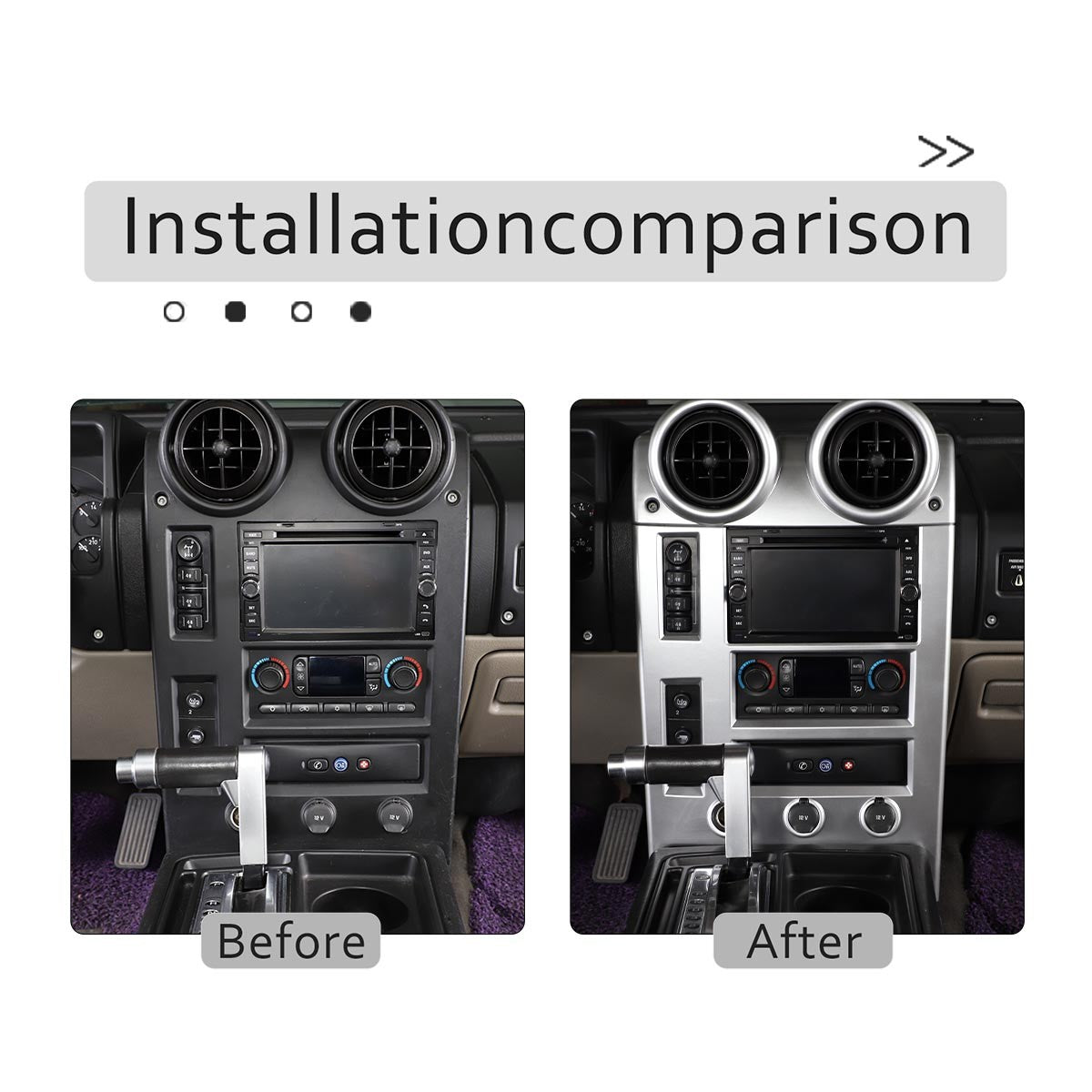 Silver Interior Air Condition Panel Cover Trim For Hummer H2 2003-2007 13