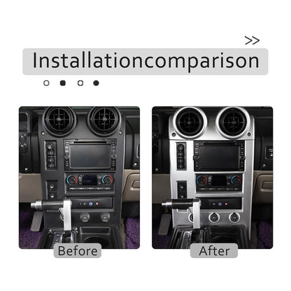 Silver Interior Air Condition Panel Cover Trim For Hummer H2 2003-2007 13