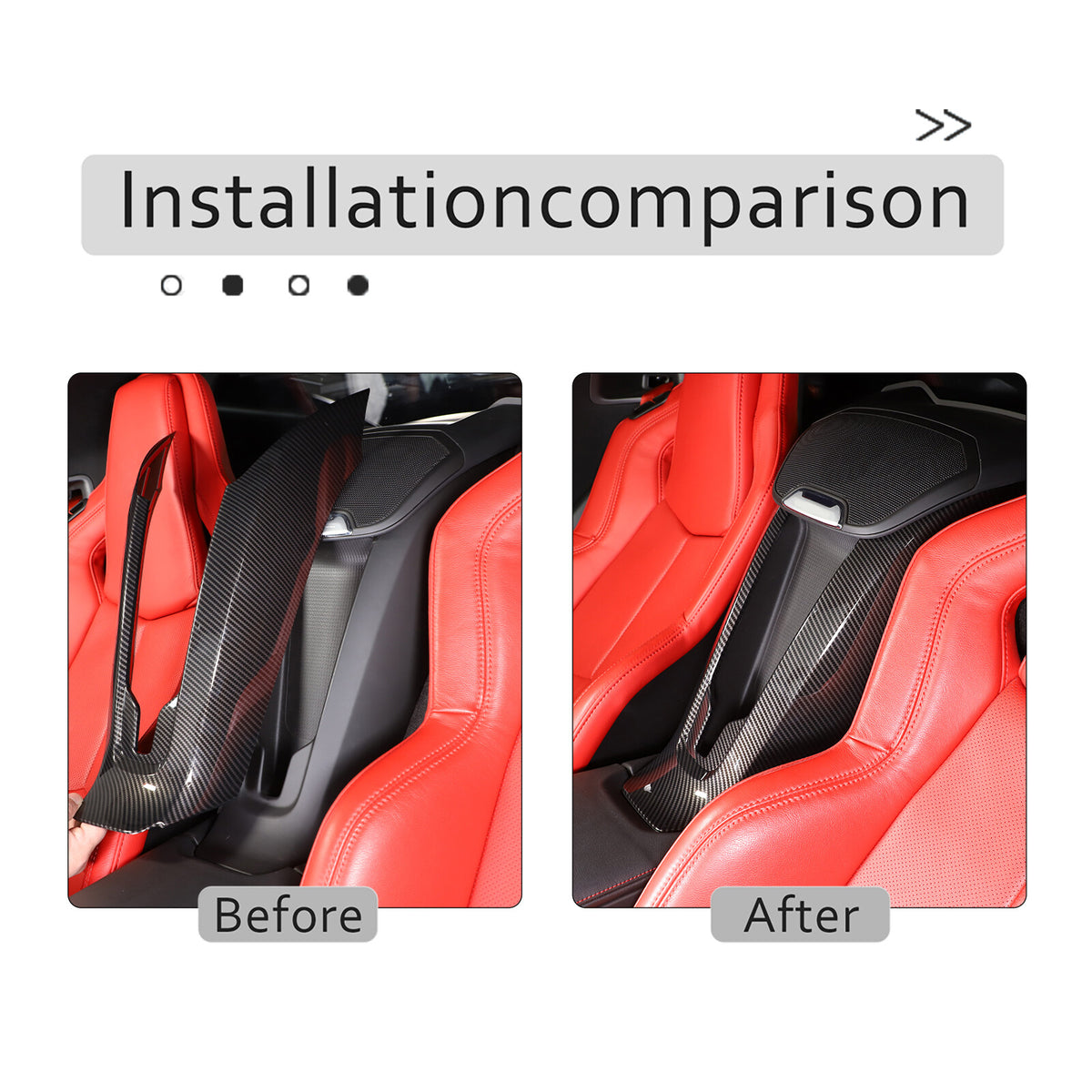 Carbon Fiber ABS Interior Full Decor Cover Trim Kit For Corvette C8 2020-2025 - Styles 16-20 73