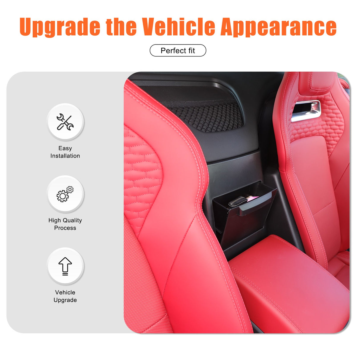 Center Conosle Back Storage Box Trim Cover For Jaguar F-TYPE Coupe 2013-24 US 2