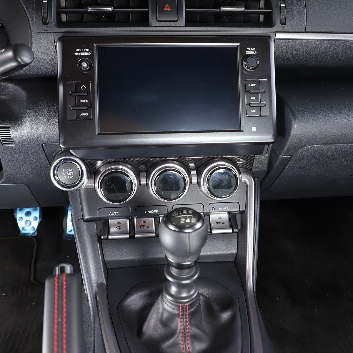 ABS Carbon Fiber Interior Center Console Trim Set Fits For GR86/BRZ 2022-2025 US - Variants 6-10 42