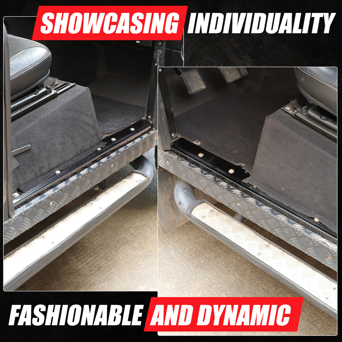 Steel Interior Door Sill Trim Guard Plate Trim For LR Defender L316 2004-2018 21
