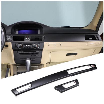 Matte Black Center Console Dashboard Panel Trim For BMW 3 Series E90 2005-12 US 18