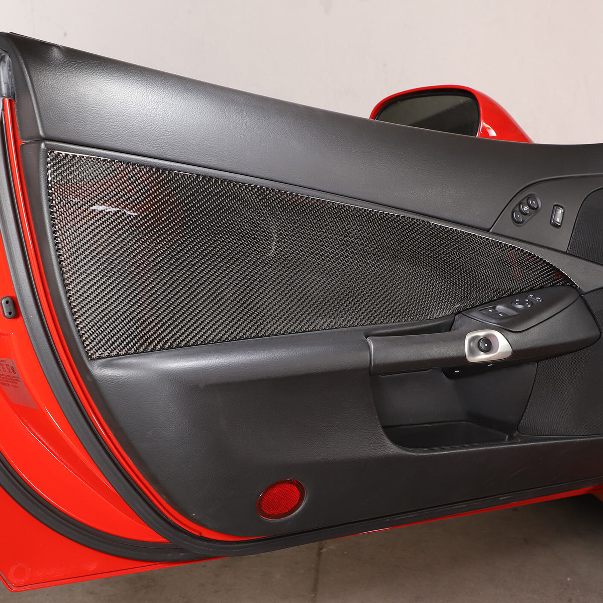 Soft Carbon Fiber Interior Anti-kick Door Panel Sticker For Corvette C6 2005-13 7