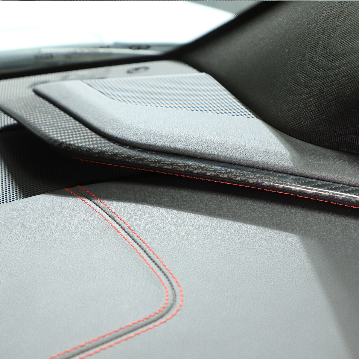 Real Carbon Fiber Interior Center Console Dashboard Trim Strip For Corvette C8 8