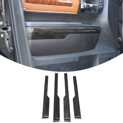 Black Wood Grain ABS Door Armrest Lower Trim For Toyota Tundra 2014‑2020 2